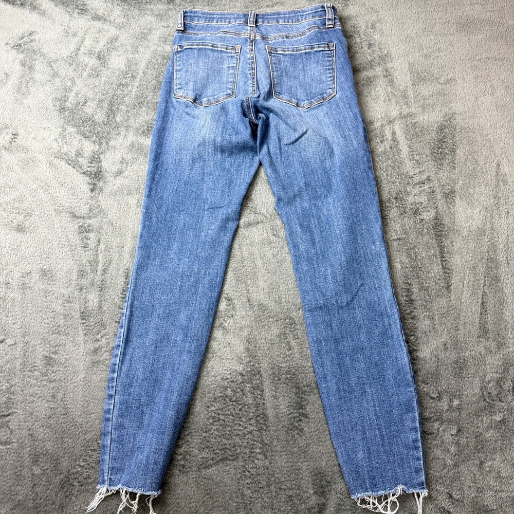 STS Blue Distressed Frayed Hem Ankle Skinny Jeans Denim Womens Size 26 - Picture 2 of 15